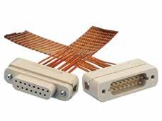 Ribbon cables are Kapton insulated 28 AWG silver plated copper conductors, stranded 7 x 0.005. Cable leads are woven together using a 0.008 inch nominal diameter PEEK monofilament.