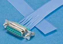 Subminiature-D connector at one end and non-terminated, Teflon FEP insulated ribbon cable at the other.
