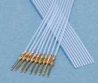 Ribbon cables are FEP Teflon insulated 28 AWG silver plated copper conductors, stranded 7 x 0.005. Contact to Cable HV ribbon cables do not include connectors.