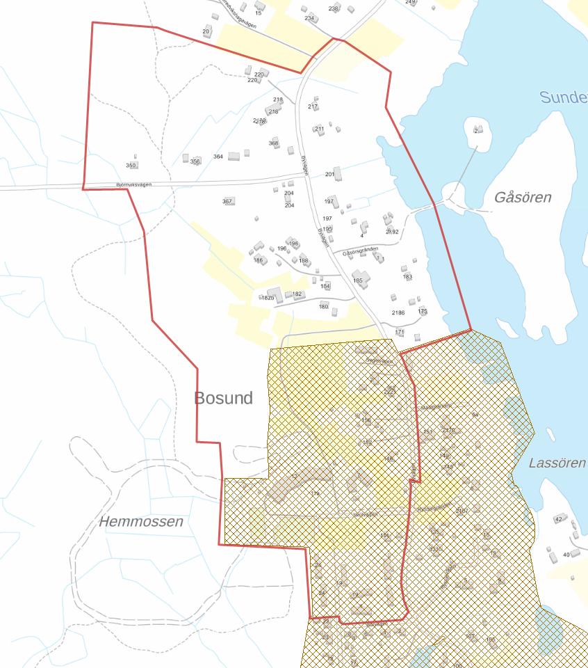 1-22 Bild 21. Detaljplanerade områdens utsträckning (2017) anvisat med raster Oiva. 3.2.1.6 Byggnadsordningen Byggnadsordningen är godkänd av kommunfullmäktige i Larsmo den 29.8.