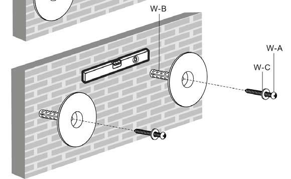 Kontrollera att betongen är minst 35 mm tjock, för montering av betongankare. Borra inte i murbruksfogar, utan i tegelsten eller betongblock, helst minst 25 mm från kanten.