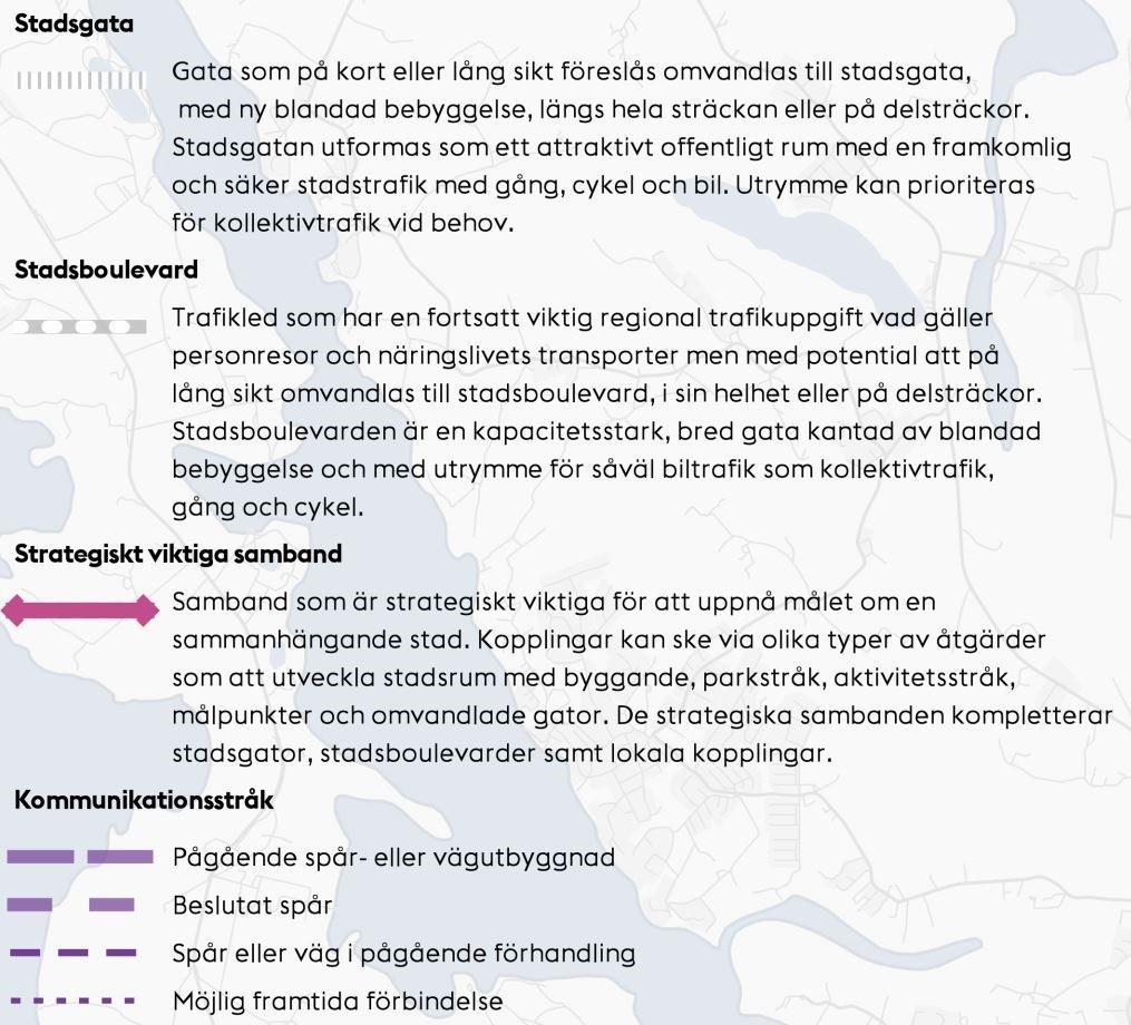Källa: SBK I samrådsförslaget till översiktsplan som är aktuellt visas Hammarbyvägen (Hammarby fabriksväg) som en