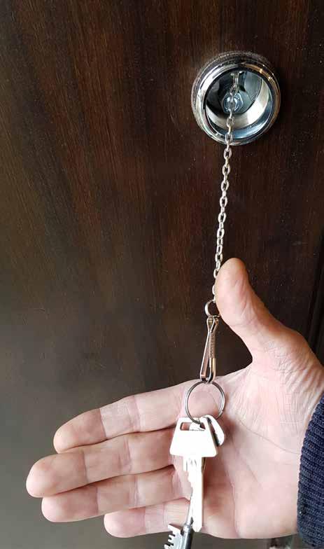 NYCKELTUBER FÖR ALLAS SÄKERHET Merparten av LKFs lägenheter har numera en nyckeltub och ungefär hälften av dem har installerats under 2018.
