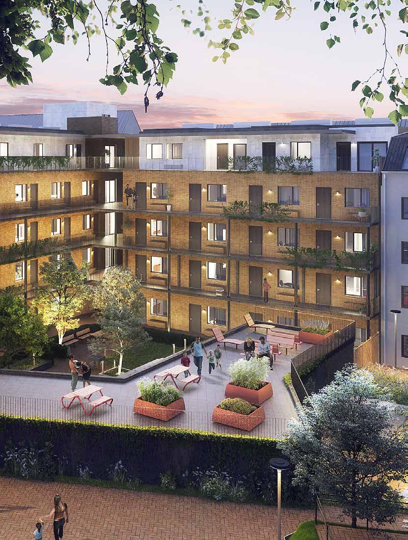 Målet är att ha en projektportfölj som innehåller projekt med minst 1 500 bostäder och att byggstarta 250 300 bostäder per år.