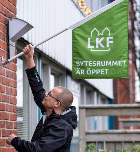 SKAPA ETT BÄTTRE LUND PILOTPROJEKT KLOSTERGÅRDEN: BYTESRUM OCH SAMARBETE MED EMMAUS Under hösten 2018 har LKF inlett ett pilotprojekt på Klostergården, i samarbete med Emmaus.