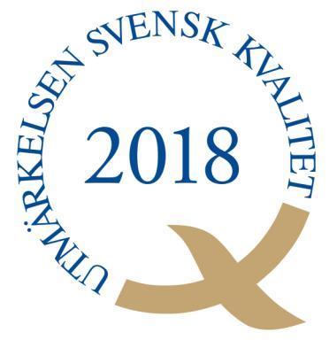 MTR Tunnelbanan tilldelas utmärkelsen Svensk Kvalitet för andra gången Utmärkelsen Svensk Kvalitet är Sveriges mest prestigefyllda kvalitetsutmärkelse och tilldelas organisationer som påvisat synliga
