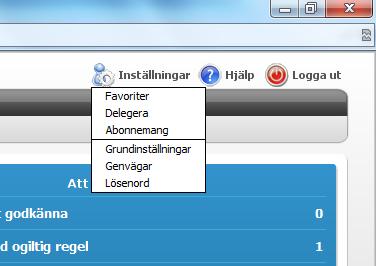 Välkomsttext Här ser du information som administratörerna lägger in. Information Meddelanden Här visas information som administratörerna lägger in som t ex information om periodstängningar.