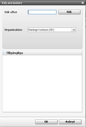 Nu visas en sökbild där du letar upp den person du vill delegera till.