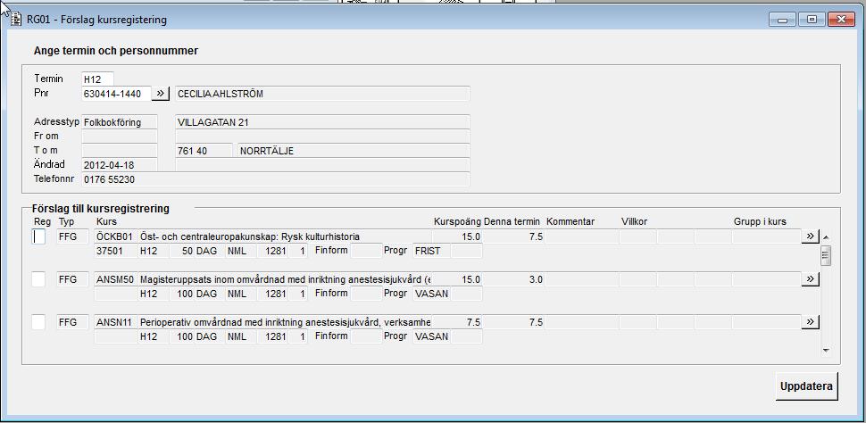 2013-09-13 9 (16) så många förslag att de inte ryms i bilden, läggs en scroll ut till höger om förslagen och fler förslag kan "rullas" fram.