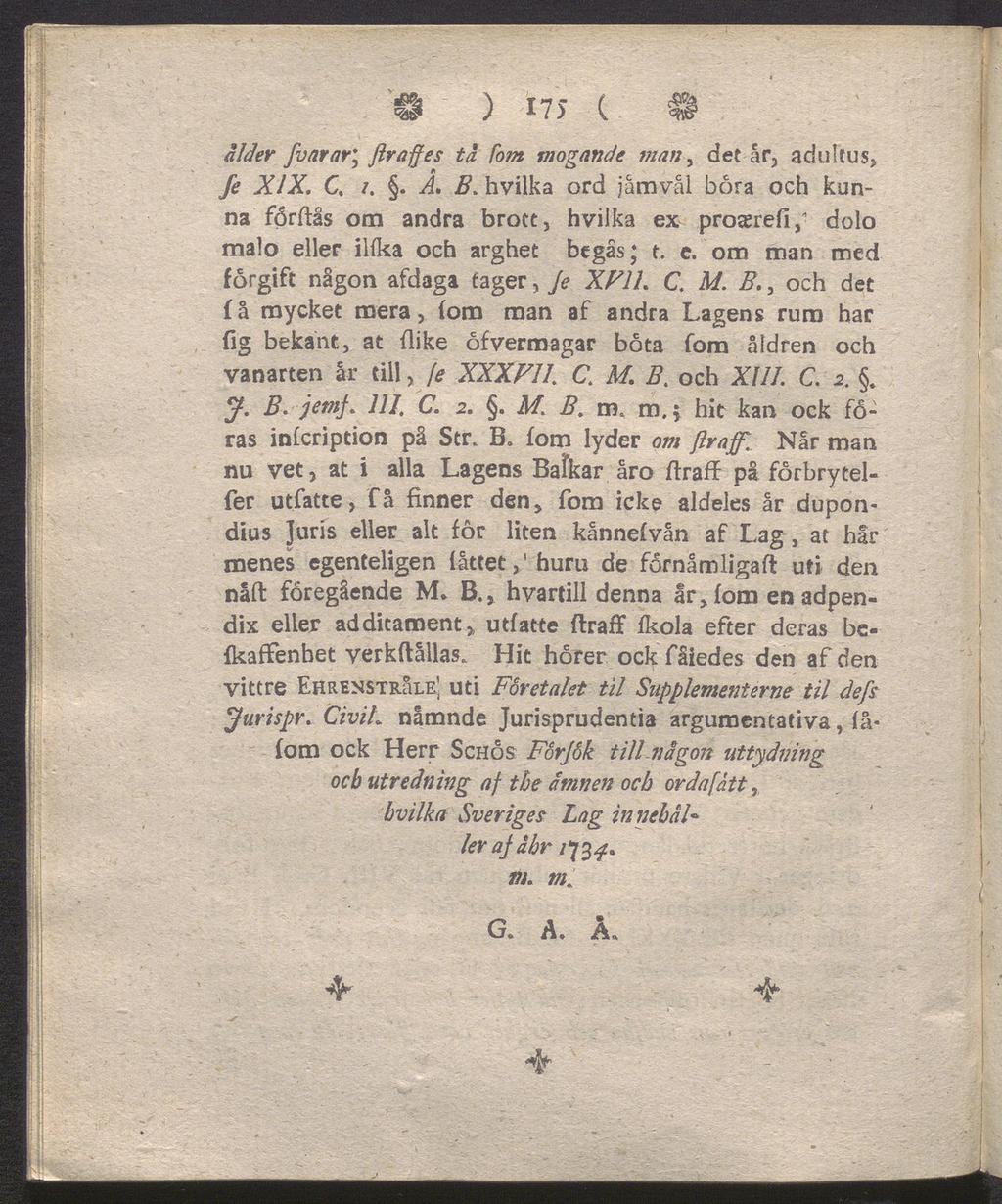 H ) 115 ( $ ålder [varar\ ftraffes tå fom mogande man, det år, adultus, fe XIX. C, i.. Å. B.