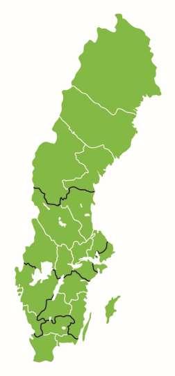 Det lokala stödet till arbetssökande och arbetsgivare organiseras i sex regioner Regionindelning (nuvarande län) från 1 juli 2019: Nord (Jämtland, Norrbotten, Västerbotten, Västernorrland) Mitt