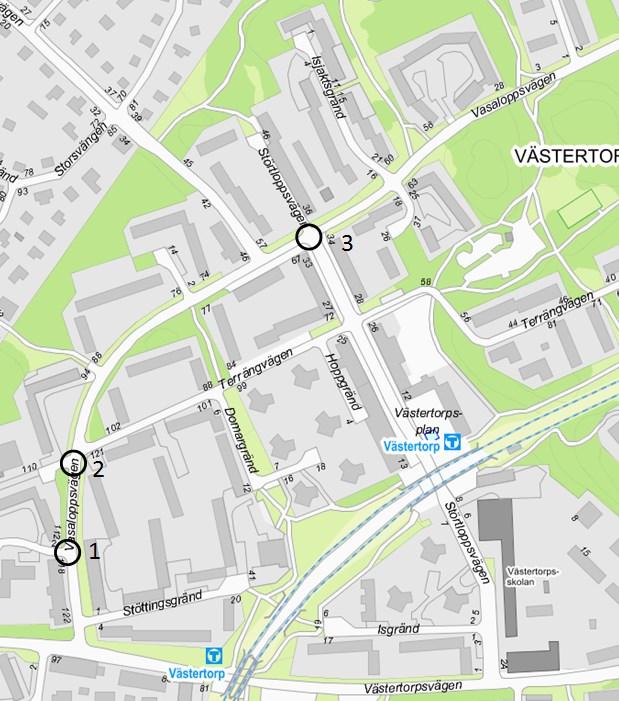 Bild 17. Översikt över föreslagna åtgärder på Vasaloppsvägen.