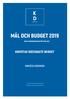 MÅL OCH BUDGET 2019 MED PLANERINGSRAMAR FÖR KNIVSTAS OSEXIGASTE BUDGET KNIVSTA KOMMUN. Facebook: