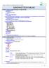 SÄKERHETSDATABLAD. I enlighet med REACH-Kemikalieförordning (EG) 1907/2006