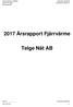 2017 Årsrapport Fjärrvärme. Telge Nät AB
