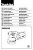 GB Random Orbit Sander Instruction Manual Ponceuse orbitale à disque Manuel d instructions Exzenterschleifer Betriebsanleitung