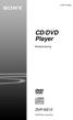 (1) CD/DVD Player. Bruksanvisning DVP-NS Sony Corporation