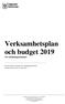 Verksamhetsplan och budget 2019