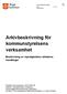 Arkivbeskrivning för kommunstyrelsens verksamhet