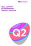 TELIA COMPANY DELÅRSRAPPORT JANUARI-JUNI 2019