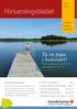 Församlingsbladet. Ta en paus i badandet! Sommarmusik. Sommaröppet i kyrkorna alla dagar kl NR Svärdsjö Enviken Sundborn