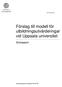 Förslag till modell för utbildningsutvärderingar vid Uppsala universitet