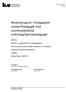 Masterprogram i Pedagogiskt arbete/pedagogik med utomhusdidaktisk inriktning/specialpedagogik