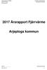 2017 Årsrapport Fjärrvärme. Arjeplogs kommun