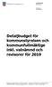 Detaljbudget för kommunstyrelsen och kommunfullmäktige inkl. valnämnd och revisorer för 2019