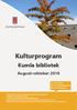 Kulturprogram. Kumla bibliotek. Augusti oktober 2019