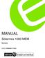 MANUAL. Solarmex 1000 MEM. Svenska EAN: