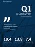 7,4 19,4 13,8 DELÅRSRAPPORT. Västra Sverige är en framtidsregion med hög inflyttning SEPTEMBER NOVEMBER 2017