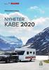 PRESSMATERIAL NYHETER KABE 2020 KABE MADE IN SWEDEN