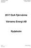 2017 DoA Fjärrvärme. Värnamo Energi AB. Rydaholm