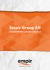 Empir Group AB DELÅRSRAPPORT JANUARI-JUNI 2019