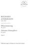 RICHARD ANDERSSON. Höststämning. Autumn Atmosphere for piano för piano. Opus 8. Källkritisk utgåva av/edition by Hans-Erik Goksöyr