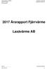 2017 Årsrapport Fjärrvärme. Laxåvärme AB