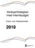 Verksamhetsplan med internbudget. Kultur- och fritidsnämnden