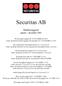 Securitas AB. Helårsrapport januari december 2003