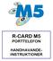 R-CARD M5 PORTTELEFON HANDHAVANDE- INSTRUKTIONER