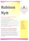 Rubinen Nytt. Nyä städgär och tvä komplement till dessä RAPPORT FRÅN DEN EXTRA FÖRENINGS- STÄMMA DEN 21 MARS BRF Rubinen.