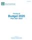 Budget 2020 Plan