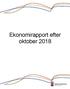 Ekonomirapport efter oktober 2018