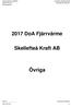 2017 DoA Fjärrvärme. Skellefteå Kraft AB. Övriga