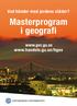 Vad händer med jordens städer? Masterprogram i geografi