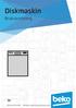 Diskmaskin. Bruksanvisning. Document Number : _AA_BEKO_45D1_MTI_SV/ (15:41)
