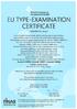 Finn ish Institute of Occupational Health EU TYPE-EXAMINATION CERTIFICATE. 18A0568KCS01, Issue 2