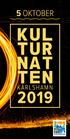 VÄLKOMMEN TILL KULTURNATTEN!