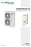 AEROTHERM V2. User & Installation manual. SO30140 to SO30153 English.