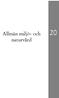 Allmän miljö- och. 20 naturvård